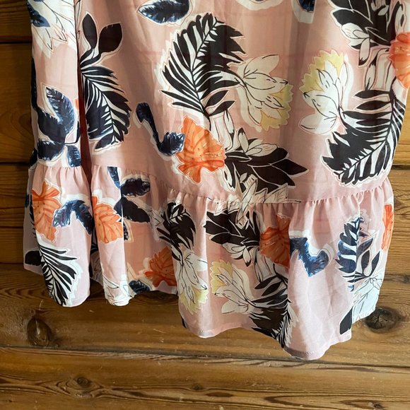 A NEW DAY Floral Pink Layered Tank L Plaid Flower - Picture 6 of 7